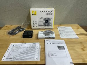 【稼働品】NIKON　ニコン　COOLPIX　S7000　デジカメ　コンパクトカメラ　白　ホワイト　箱