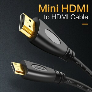 HDMI - Mini HDMI 変換 HDMIケーブル 【ブラック】1.5メートル　カメラ・デジカメ