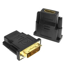 HDMI DVI 変換アダプタ オス-メス DVI-D 24+1 双方向伝送 1080P 金メッキ (DVI-D 24+1) HDMIメス-DVI 24ピンオス 変換_画像2