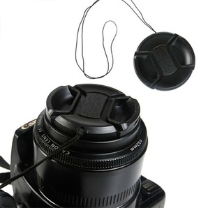 【 直径55mm 】一眼レフ カメラ レンズカバー 保護カバー 紛失防止ロープ付き 全国送料無料の画像10