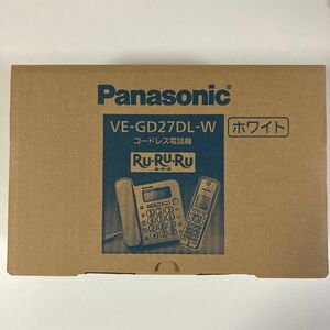 【新品】パナソニック コードレス電話機 ホワイト VE-GD27DL-W [子機1台付き]