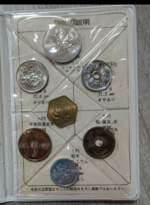 貨幣セット 大蔵省造幣局 昭和57年 　手帖型　１９８２年　初代500円硬貨