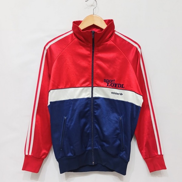 80s〜90s ヴィンテージ 古着 OLD adidas アディダス トラックジャケット ジャージ 西ドイツ製 レッド WEST GERMANY M