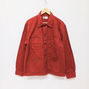 TELLASON COVERALL JACKET GARMENT DYE-ORANGE テラソン コットン カバーオール オレンジ L