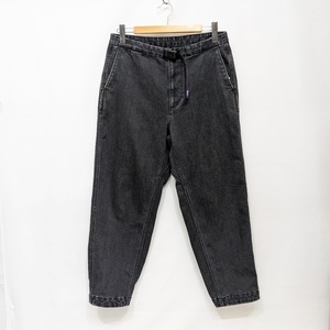 THE NORTH FACE PURPLE LABEL ザ ノースフェイス パープルレーベル Webbing Belt Denim Wide Tapered Pants 32 NT5161N BLK