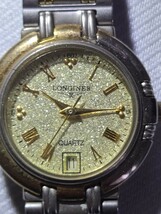 LONGINES デイトクゥオーツ 腕時計　文字盤　シャンパンゴールド　ベルト　ゴールド&シルバー　レディース 不動品　ジャンク_画像1