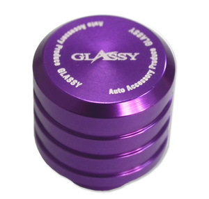【GLASSY】汎用　ビレット ワイパーレスキャップ／アルマイトVer. パープル ボルト径6/8mm用