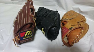 ミズノSSK ZETT大人軟式グローブ 3点セット中古品