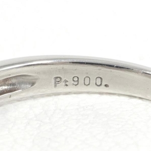 PT900 リング 指輪 8号 ピンクダイヤ ダイヤ 計 0.07 総重量約2.5g 中古 美品 送料無料☆0315の画像6