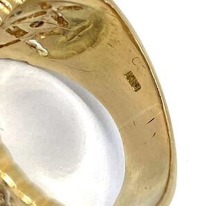 【即決】 50サイズ K18 メレダイヤモンドリング 指輪 D 宝石 ジュエリー アクセサリー イエローゴールド YG デザインリング 7.2ｇの画像5