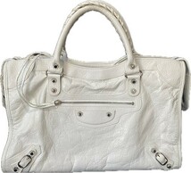 【即決】 BALENCIAGA バレンシアガ クラシックシティ 505550 2WAYショルダーバッグ ホワイト 白 ハンドバッグ レザー_画像1