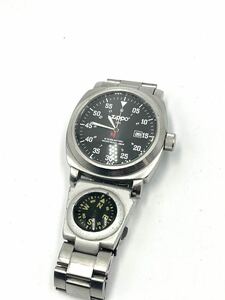 電池交換済み ZIPPO ジッポ USA 腕時計 GXZ ZIPPO INTERNATIONAL 05 クオーツ 方位磁石付き 