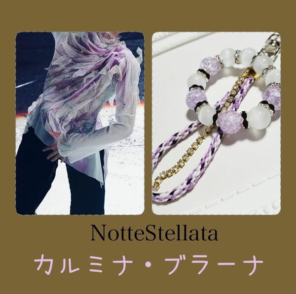 NotteStellataカルミナブラーナイメージ組紐パワーストーンキーホルダー 