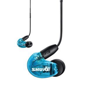 SHURE イヤホン UNIシリーズ SE215SPE-B+UNI-A トランスルーセントブルー : マイク・リモコン付 国内正規品/メーカ