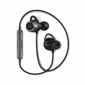 AKG N200 WIRELESS Bluetoothイヤホン カナル型/AAC/apt-X対応/3ボタンリモコン/通話マイク付き ブラック