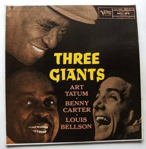 ◆ ART TATUM / BENNY CARTER / LOUIS BELLSON / Three Giants ◆ Verve MGV-8013 (trumpet:dg) ◆