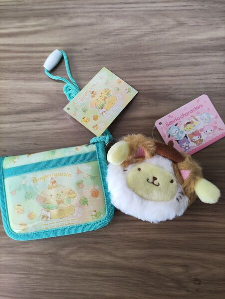 サンリオ ポムポムプリンキッズ財布2点セット#フェイスポーチ#子供二つ折り財布