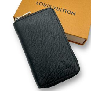 LOUIS VUITTON ルイヴィトン コインケース タイガ ジッピーコインパース ブラック系 アルドワーズ 黒 小銭入れ 財布 ラウンドジップの画像1