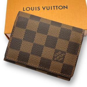 LOUIS VUITTON ルイヴィトン アンヴェロップ カルト ドゥ ヴィジット カードケース 名刺入れ ダミエ ブラウン 茶 カード入れ