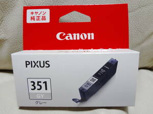 Canon キャノン純正品　インクカートリッジ PIXUS 　BCI-351GY グレー　1個　　期限切れ　2024.03　