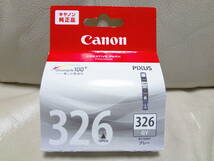 Canon キャノン純正品　インクカートリッジ PIXUS 　BCI-326GY グレー　1個　　期限切れ　2024.03　_画像1