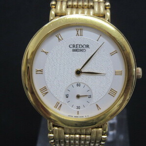 ブランド祭 美品 金無垢 SEIKO セイコー CREDOR クレドール 6898-0020 K18YG 総重量98.5g 稼働品 手巻き 裏スケ メンズ腕時計 金相場高騰中の画像1