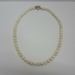 アクセサリー祭 パールネックレス SV金具 ホワイト アコヤ真珠 7.0～7.2mm珠 パール 真珠の画像2