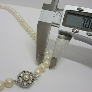 アクセサリー祭 パールネックレス SV金具 ホワイト アコヤ真珠 7.0～7.2mm珠 パール 真珠の画像7
