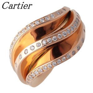 カルティエ ヌーベルバーグ ダイヤ リング #50 750YG 箱 新品仕上げ済 Cartier【15526】