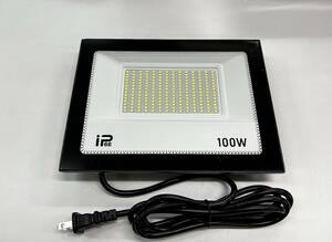 新型　100W IP66防水 LED 投光器 作業灯 15000LM フラッドライト 省エネ 高輝度 アース付きプラグ PSE適合 1.8Mコード