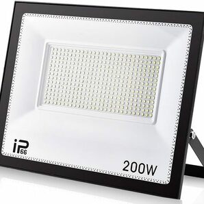 200W IP66防水 LED 投光器 作業灯26000LM 2600W相当 フラッドライト 省エネ 高輝度 アース付きプラグ PSE適合 1.8Mコード ワークライトの画像1