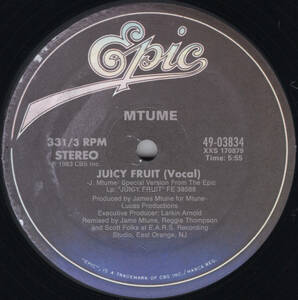 ほぼ新品 80'sメロウ・クラシック ★Juicy Fruit - Mtume★ Tony Humphries, 49-03834