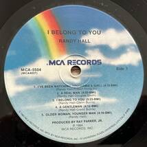 【US盤/Vinyl/12''/MCA Records/MCA-5504/84年盤】Randy Hall / I Belong To You ....................................... //Soul,Funk//_画像5