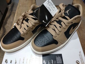 NIKE JORDAN 1 LOW WMNS ナイキジョーダン1 ロー DESART BLACK SAIL US8 25cm 新品 未使用