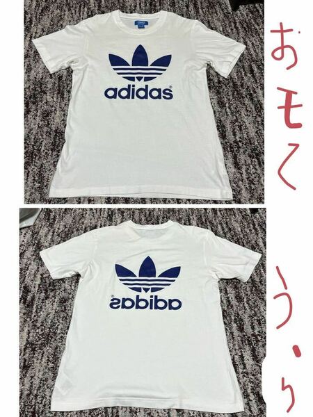 adidas Originals アディダスオリジナルス 白 ホワイト Ｔシャツ　 Mサイズ　鏡文字