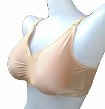 86-91-19 E-F 人工乳房 専用ブラジャー シリコンポケット付き 女装 小胸 豊胸 薄型カップ 一体タイプ セクシー エロ下着 1_画像1