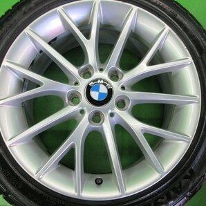 PCD120 BMW純正 6790205 7j/+40 ハブ約73㎜ タイヤ 225/45R17 約9分山 4本セット! 中古 1シリーズ 3シリーズなど 流用スペア交換などに!の画像2