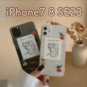 マンダリンアートiPhone ケース 7 8 SE23 スマホカバー 韓国 透明