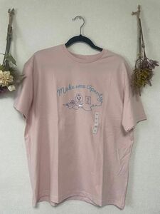 GUおぱんちゅうさぎコラボ　ピンク　Tシャツ　おぱんちゅうさぎ