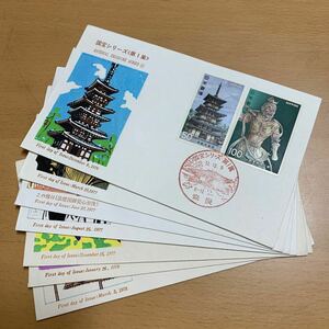 初日カバー 第２次国宝シリーズ郵便切手　16種完　昭和51年~53年発行　8枚まとめ