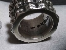 【STERLING SILVER】CH CROSS TRIPLE PETE PUNK RING/トリプルピートパンクリング17号_画像7