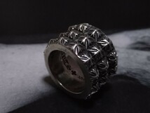 【STERLING SILVER】CH CROSS TRIPLE PETE PUNK RING/トリプルピートパンクリング17号_画像4