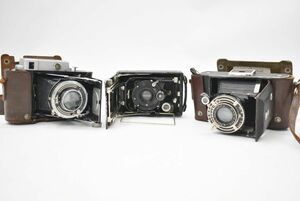 (744S 0305S1) １円～ 【ジャンク品】アンティークカメラ 3台セット Zeiss ikon Welta KODAK コレクション 撮影機器