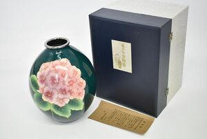 (9L 0326M15) 1円～ 富士七宝陶器 花瓶 あじさい 壷 花器 花生 華道具 インテリア 美術 陶芸品