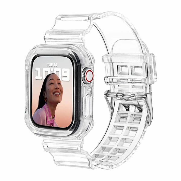  Apple Watch 対応　バンド 耐衝撃 上質なTPU 保護カバー アップルウォッチ 対応　クリア