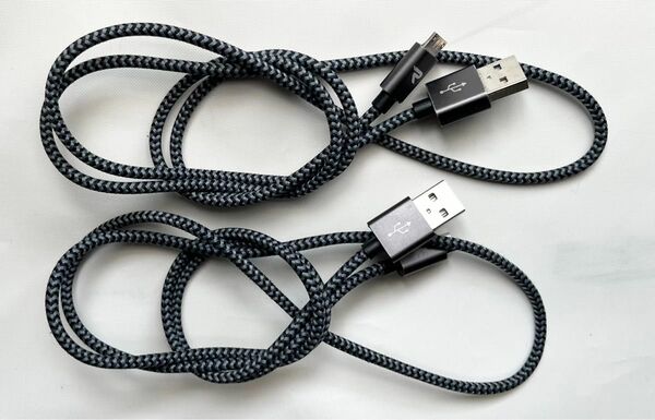 micro USB タイプB 充電ケーブル 2本