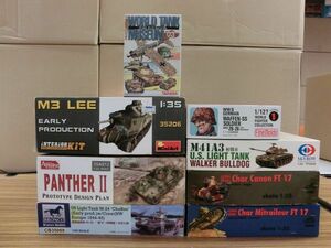 @cq【梱120】 MiniArt 1:35 M3 LEE EARLY PRODUCTION 35206 / AmusingHobby 1/35 PANTHER Ⅱ 35A012 WWⅡ 他 戦車 8箱 まとめ