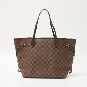 LOUIS VUITTON ルイヴィトン ネヴァーフル MM N51105 トートバッグ ショルダー ダミエ・キャンバス×レザー ブラウン×レッド×ゴールド