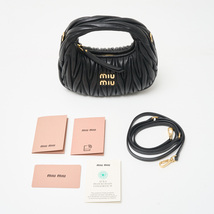 MIU MIU ミュウミュウ ワンダー マテラッセレザー ホーボーミニバッグ 5BP078_N88_F0002_V_OOO ハンド ショルダー レザー ブラック_画像8