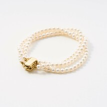 MIKIMOTO ミキモト ブレスレット 3連 バングル K18 パール 真珠 ダイヤモンド ゴールド×ホワイト 17cm 小物 ジュエリー アクセサリー_画像6